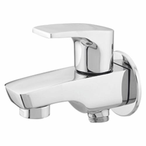 Two Way Bib Cock with Wall Flange  Chrome